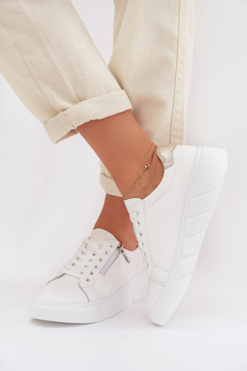 Haut Schuhe Feminin mit Reißverschlüssen Zueiße Farbe Althea