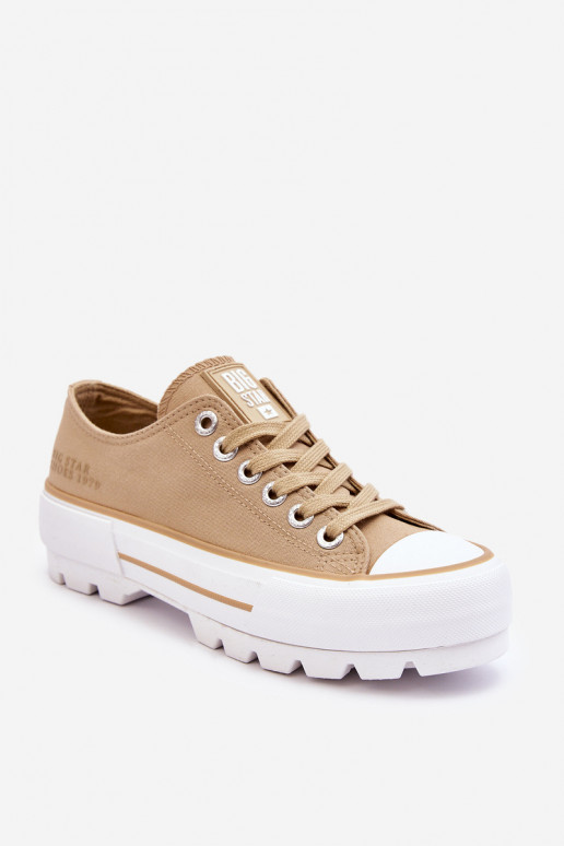  lässige Schuhe mit einer Plattform Big Star LL274154 Beige