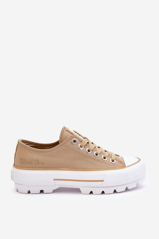 lässige Schuhe mit einer Plattform Big Star LL274154 Beige