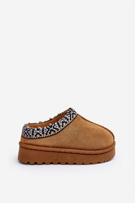 Hausschuhe Kindisch Ein überzeugendes Stilvollll sich Zuarm laufen braune Farbe Olivane