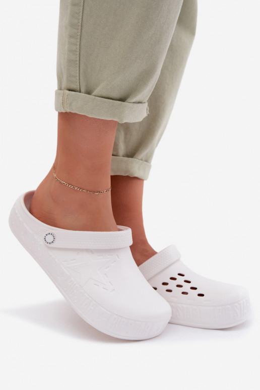 Hausschuhe Verstopfungen Feminin Leichte Hausschuhe Big Star TT274A081 Zueiße Farbe