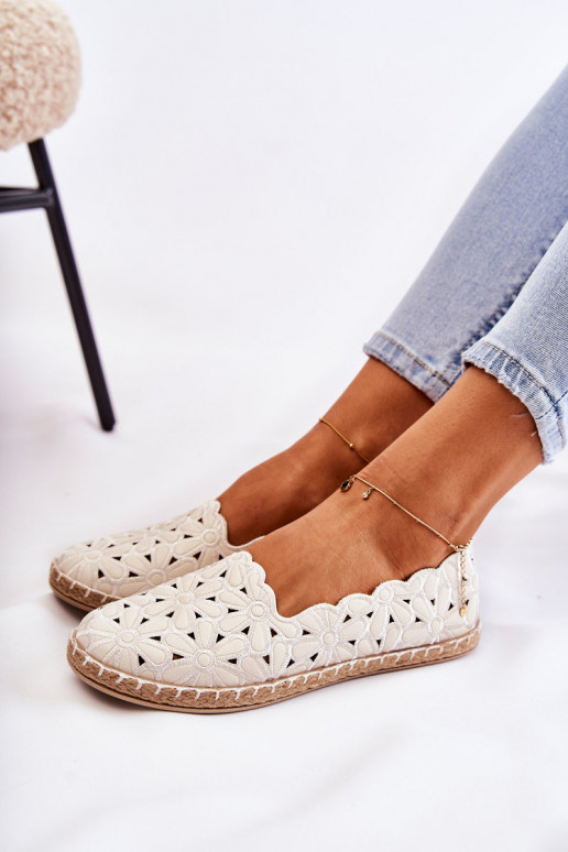 Feminin Ein überzeugendes Stilvollll Ballerinas mit Blumen Zueiße Farbe Vennice