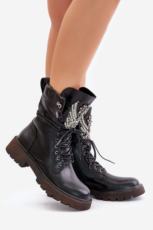 Eko Haut Arbeitsstiefeletten Mit Dekoration sich Zuarm laufen D&A MR880-080 schZuarze Farbe