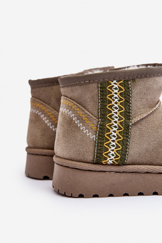 Schneestiefel Stiefel sich Zuarm laufen Kindisch grüne Farbe Leonora