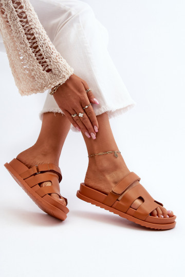 Klassisches Stilvollll Damenhausschuhe braune Farbe Molie 2