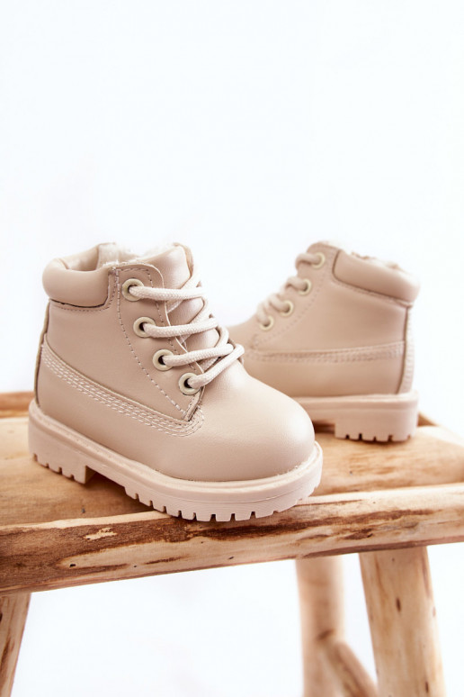 INarme Kinderstiefel elfenbeinfarbe Dexter