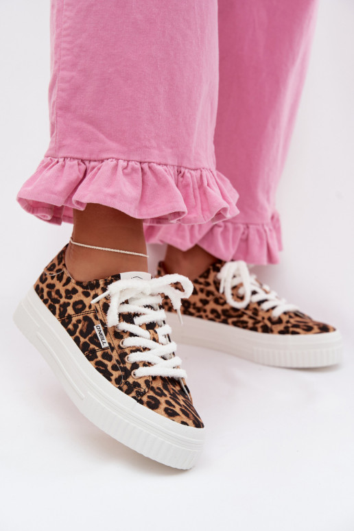Freizeitschuhe mit einer Plattform O`NEILL SPINNA C INOMEN LOIN 90261009.92A mit Leopardenfellmuster