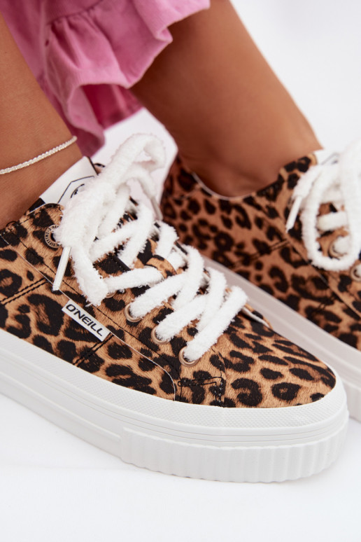 Freizeitschuhe mit einer Plattform O`NEILL SPINNA C INOMEN LOIN 90261009.92A mit Leopardenfellmuster