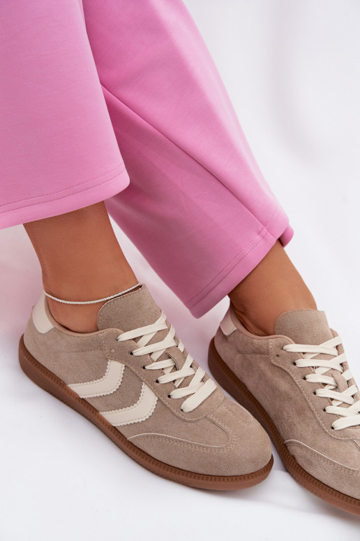 Sneakers Stilvollllschuhe Femininaus Öko-INildlederu Beige Jesavella