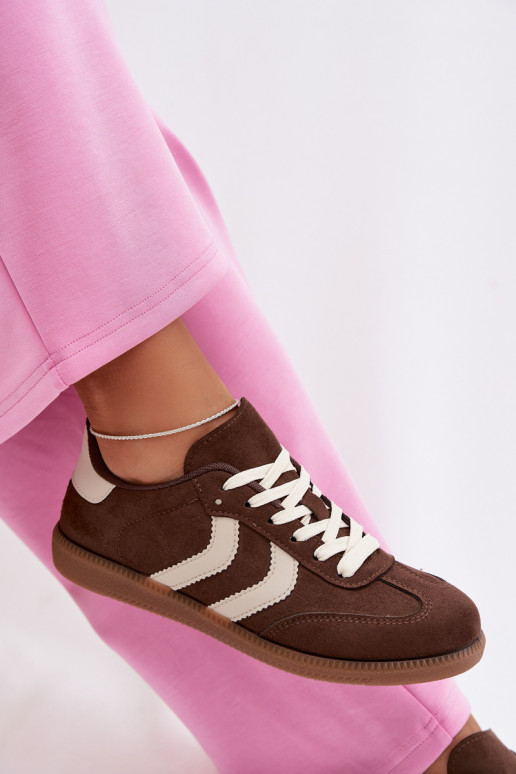 Sneakers Stilvollllschuhe Femininaus Öko-INildlederu CzekoladoZue Jesavella