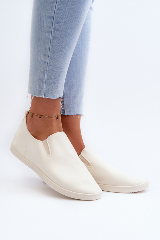Feminin Turnschuhe lässige Schuhe Slip-On Beige Lovinia