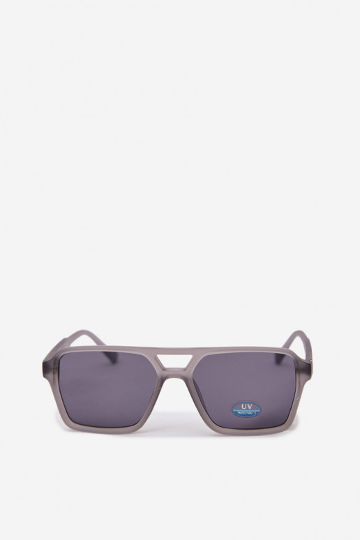 Sonnenbrille Feminin Ze Silberfarbem Detalem graue Farbe