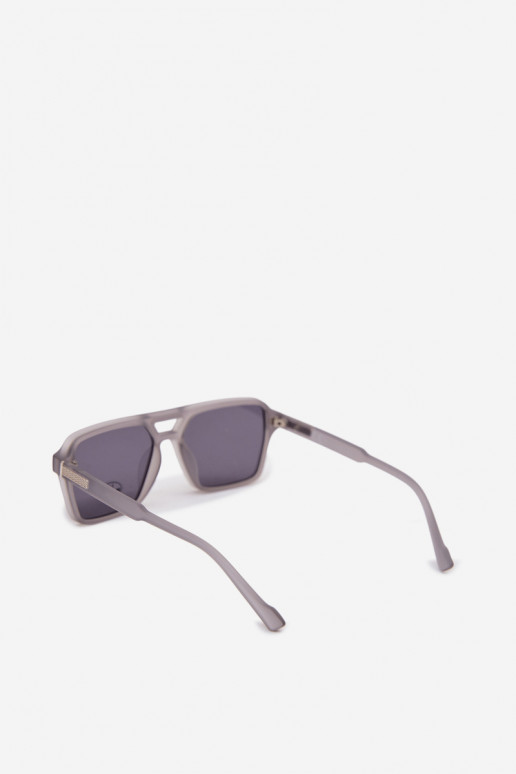 Sonnenbrille Feminin Ze Silberfarbem Detalem graue Farbe