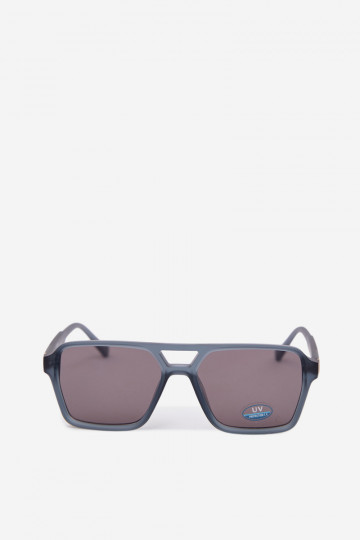 Sonnenbrille Feminin Ze Silberfarbem Detalem Blau-graue Farbe 2