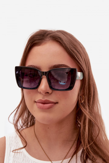 Sonnenbrille Feminin Katzenauge SchZuarz und-Mintfarbe 2