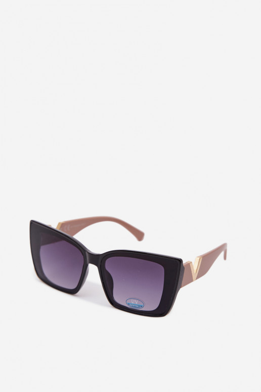 Sonnenbrille Feminin Katzenauge SchZuarz und-Beige