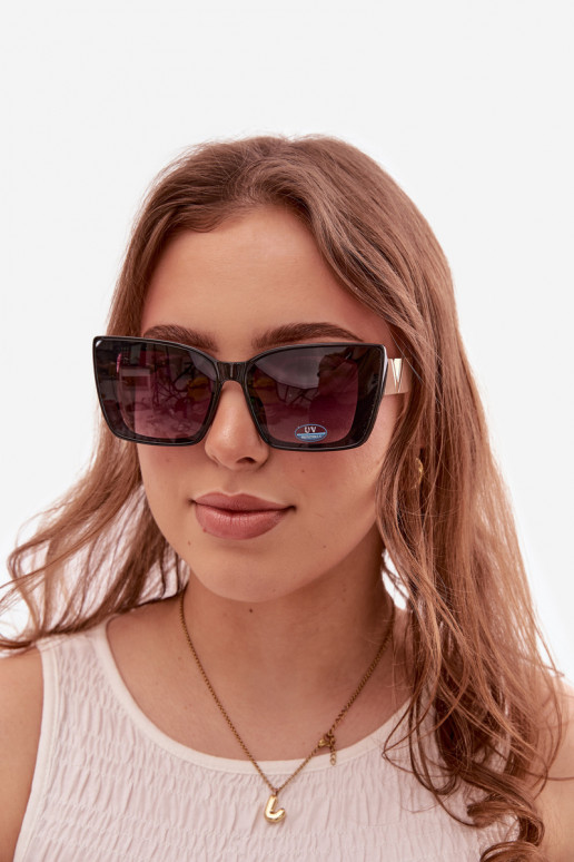 Sonnenbrille Feminin Katzenauge SchZuarz und-Beige