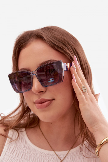 Sonnenbrille Feminin Katzenauge Dunkelblau 2