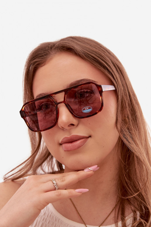 Sonnenbrille Feminin braun-pinke Farbe