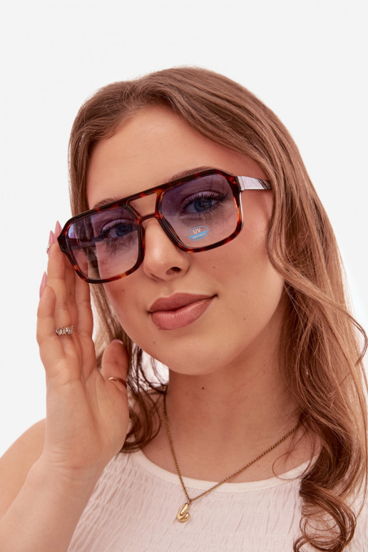 Sonnenbrille Feminin braun-blaue Farbe