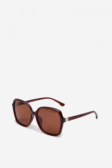 Sonnenbrille Feminin mit leuchtenden Augen braune Farbe