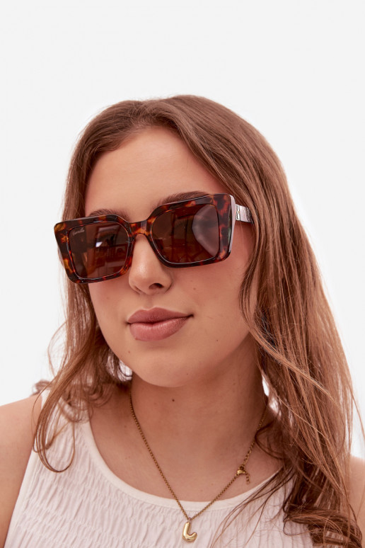 Sonnenbrille Feminin braune Farbe