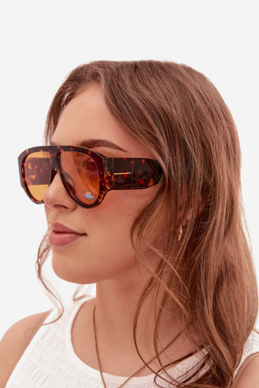 Feminin Sonnenbrille braune Farbe
