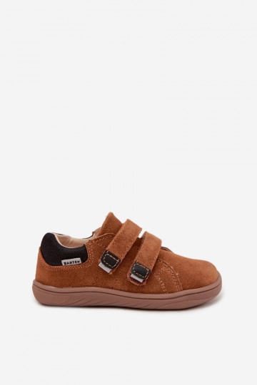 Kinder-Leder-Barefoot-Schuhe Bartek 8600363 in brauner Farbe 2