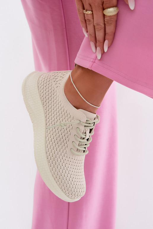  Turnschuhe Feminin Beige Carmivelle