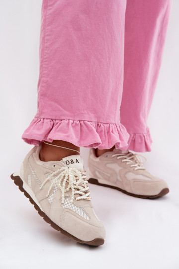 Veloursleder Damen Sneakers MK61-0705 in Grau 2