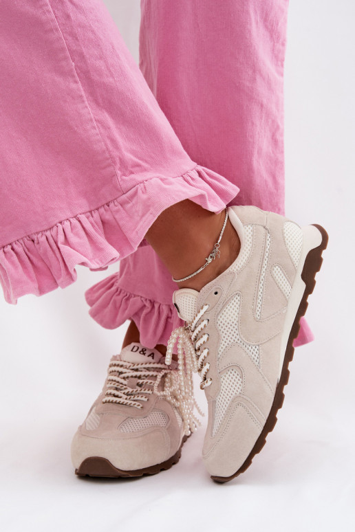 Haut aus INildleder Sneakers Stilvollllschuhe Feminin MK61-0705 graue Farbe