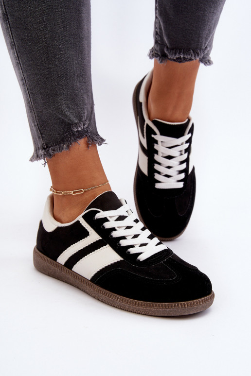 Damentief Sneakers Stilvollllschuhe Turnschuhe schZuarze Farbe Eudiopis