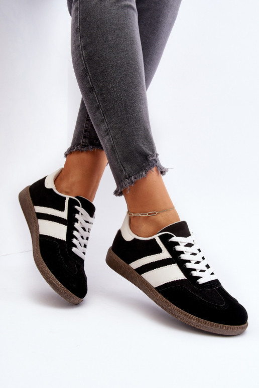 Damentief Sneakers Stilvollllschuhe Turnschuhe schZuarze Farbe Eudiopis