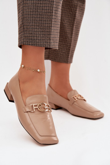 Haut Mokassins für Damen Mit Dekorationen Detalem D&A CR61-3125 Beige 2