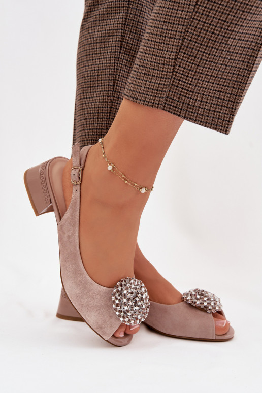 Damensandalen Feminin Klocke mit Ornamenten D&A CR61-3030 Beige