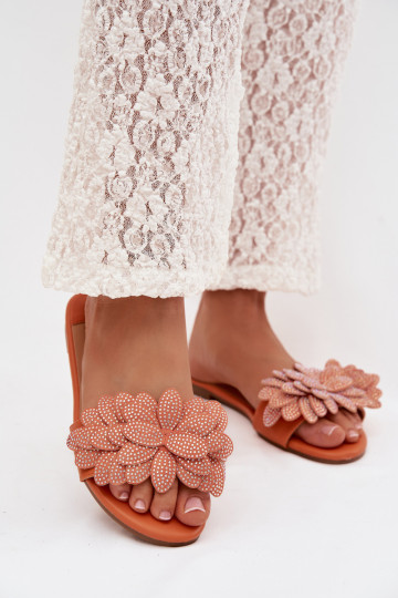 Hausschuhe FrauenZuohnung Mit Dekoration orange Farbe Grelora 2