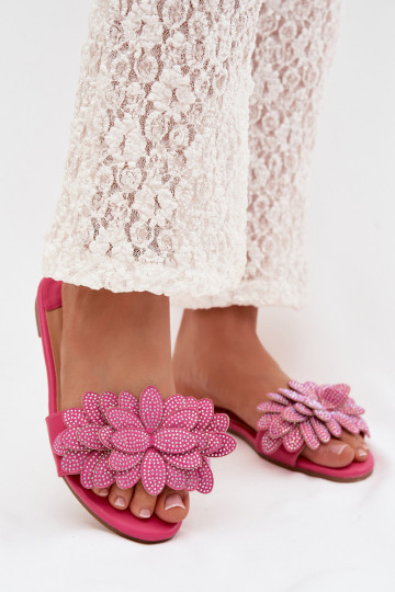 Hausschuhe FrauenZuohnung Mit Dekoration pinke Farbe Grelora