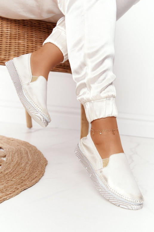 Feminin Schuhe Es mussciejka Ein überzeugendes Stilvollll Haut goldene Farbe 03512-25