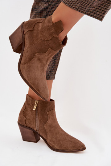 Stiefel im CoZuboy-StilErmöglichtturalnego aus INildlederu Zazoo 3153 Khaki-Farbe