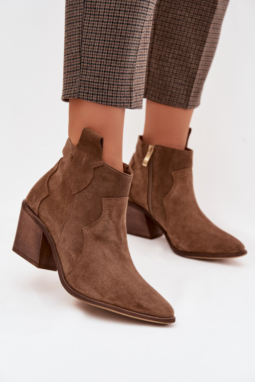 Stiefel im CoZuboy-StilErmöglichtturalnego aus INildlederu Zazoo 3153 Khaki-Farbe