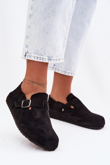 Damen Schuhe aus Kunstleder mit Schnallen in Schwarz Ismora 2