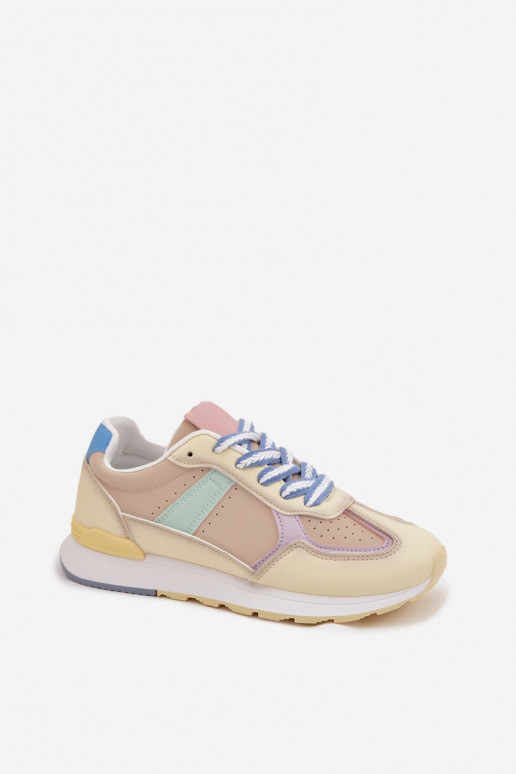Sneakers Stilvollllschuhe Feminin aus Öko-Leder gelbe Farbe Kelira