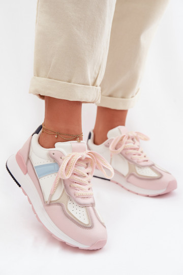 Sneakers Stilvollllschuhe Feminin aus Öko-Leder pinke Farbe Kelira