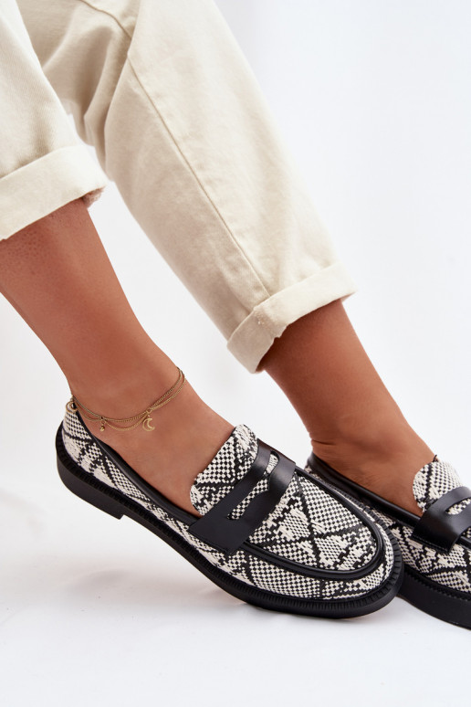 Mokassins für Damen Gemustert schZuarze Farbe Barisa