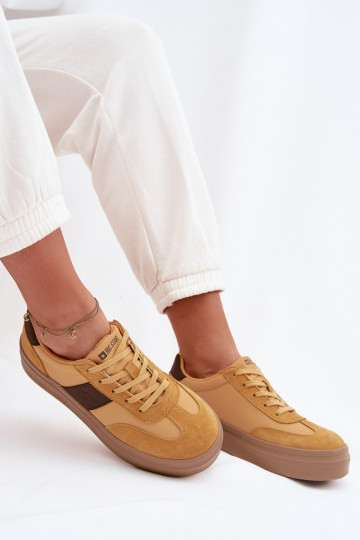 aus INildleder Sneakers Stilvollllschuhe Feminin Big Star TT274166 gelbe Farbe