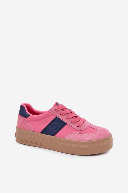 aus INildleder Sneakers Stilvollllschuhe Feminin Big Star TT274164 pinke Farbe