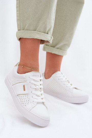 Damen Sportschuhe mit Ajour-Elementen Big Star TT274291 weiße Farbe