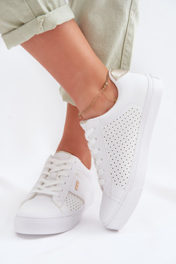 Damen Sportschuhe mit Ajour-Elementen Big Star TT274291 weiße Farbe 2