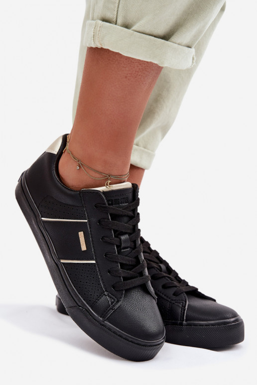 Sneakers Stilvollllschuhe Feminin mit durchbrochenen Elementen Big Star TT274290 schZuarze Farbe