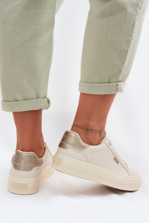 Sneakers Stilvollllschuhe mit einer Plattform Big Star TT274806 Beige